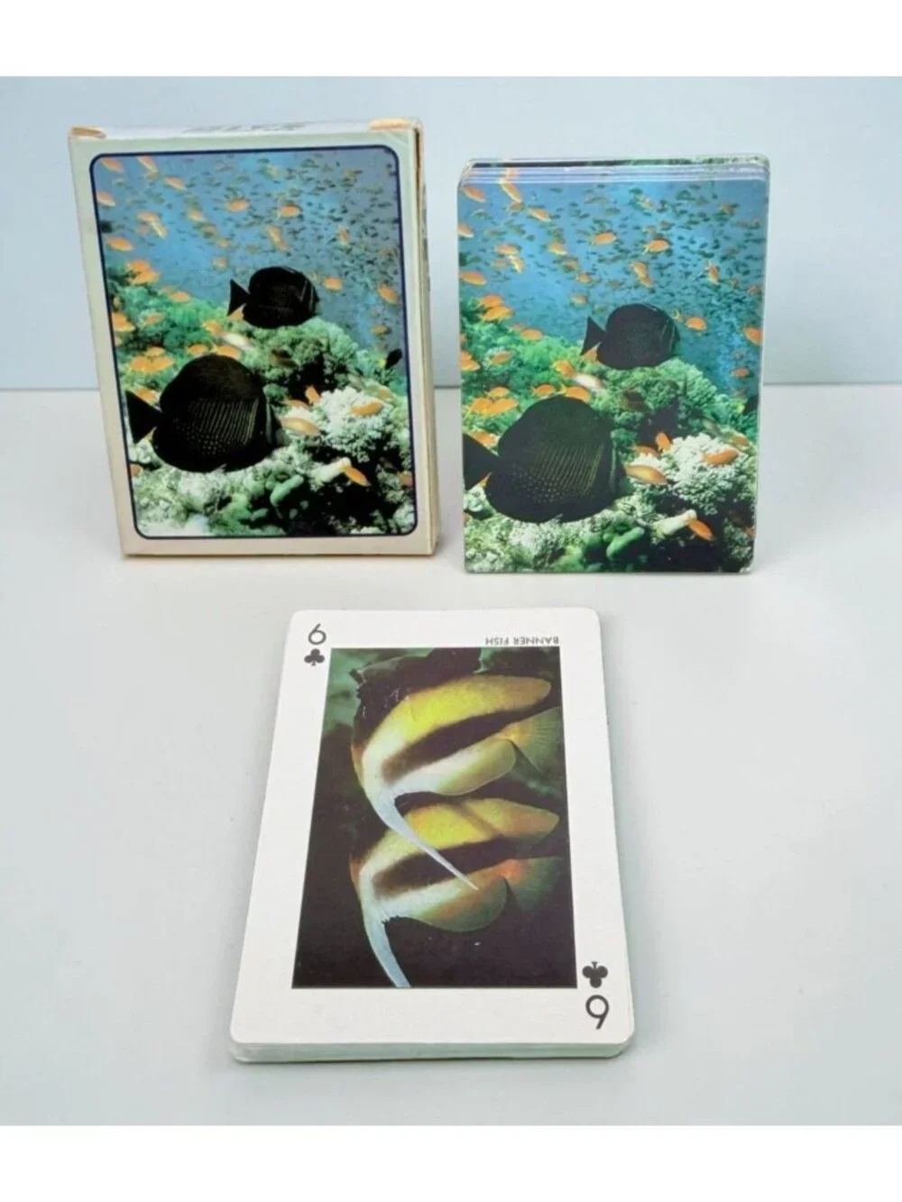 Vintage Ocean Playing Cards Deck Dive The Red Sea Colorful Fish Prints Complete